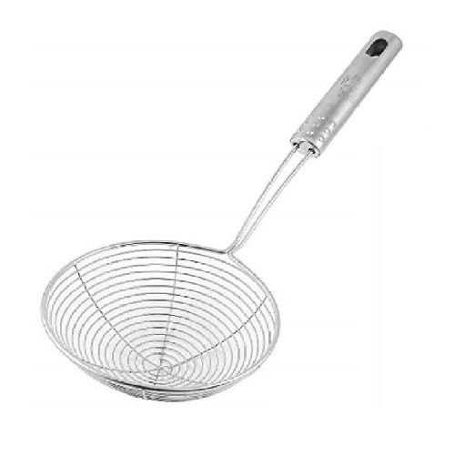 Tuelip Stainless Steel Multi Functional Filter Deep Fry Oil Strainer (Silver)